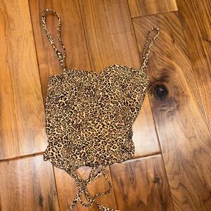 Urban outfitters Leopard Print Spaghetti Strap Top size small